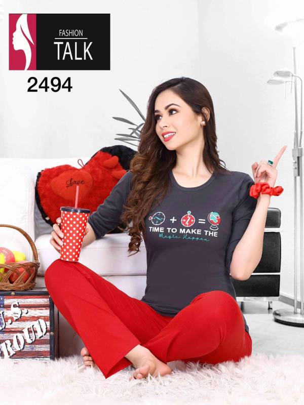 Ft Riddle 2494 Latest Night Wear Hosiery cotton Night Suits Collection